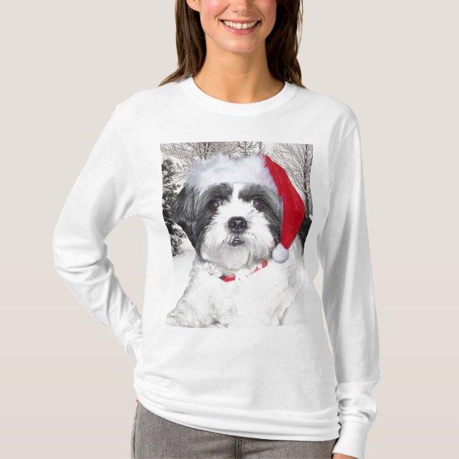 T-shirt Noël Shih Tzu (Devant)