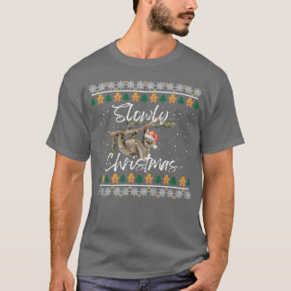 T-shirt Noël Sloth SLowly ami de Noël