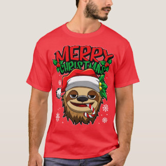 T-shirt Noël Sloth Sweet Christmas Animaux Lazy