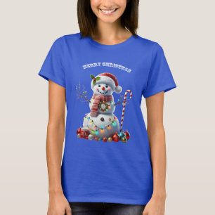 T-shirt Noël Snowman avec Décorations URM