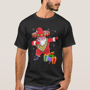 T-shirt Noël Sombrero Dabbing Santa Claus Mexicain Mer