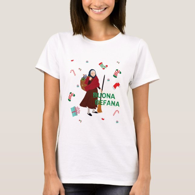 T-shirt noël sorcière buona Befana (Devant)