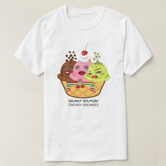 T-Shirt Noël Spunky Spumoni Italien ! (Design devant)