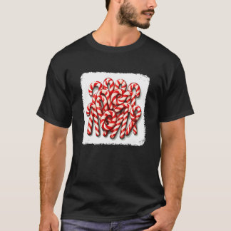 T-shirt Noël Sucre de canne d'équipage famille bonbons Lov
