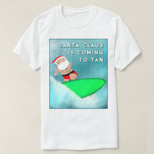 T-shirt Noël Surfant Drôle