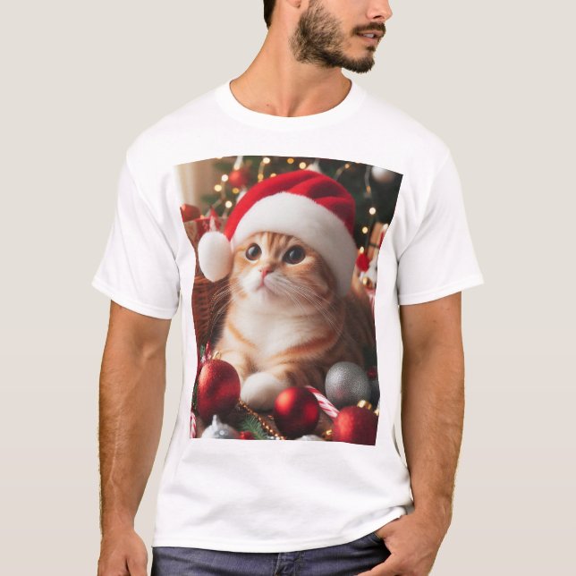 T-shirt Noël Tabby (Devant)