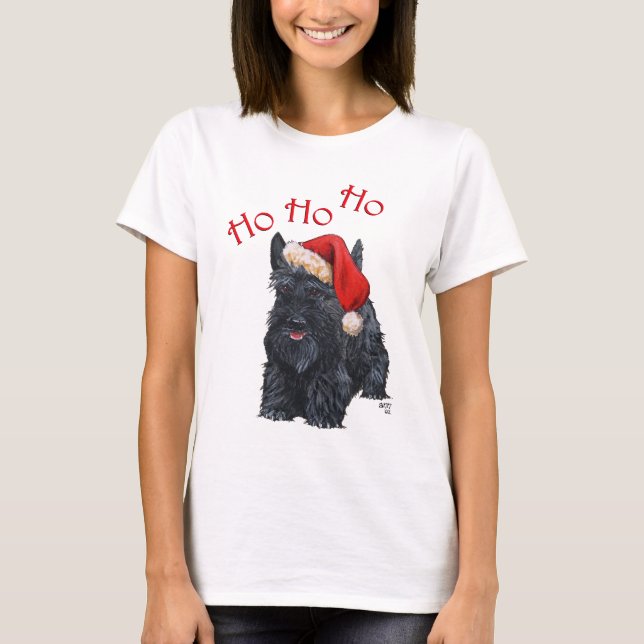 T-shirt Noël Terrier Écossais (Devant)