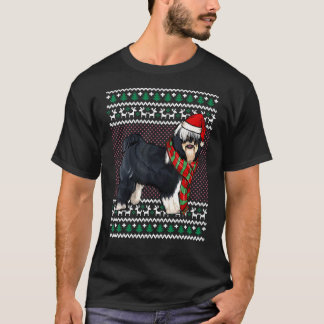 T-shirt Noël Tibétain Terrier Chien Santa Hat Moche Noël