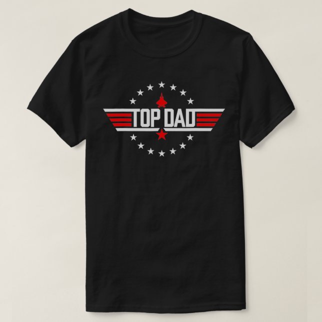 T-shirt Noël Top Papa Top Movie Gun Jet Drago père's drago (Design devant)