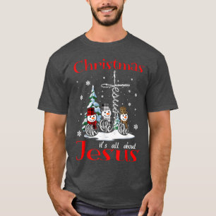 T-shirt noël tout sur jésus foi espoir amour neige