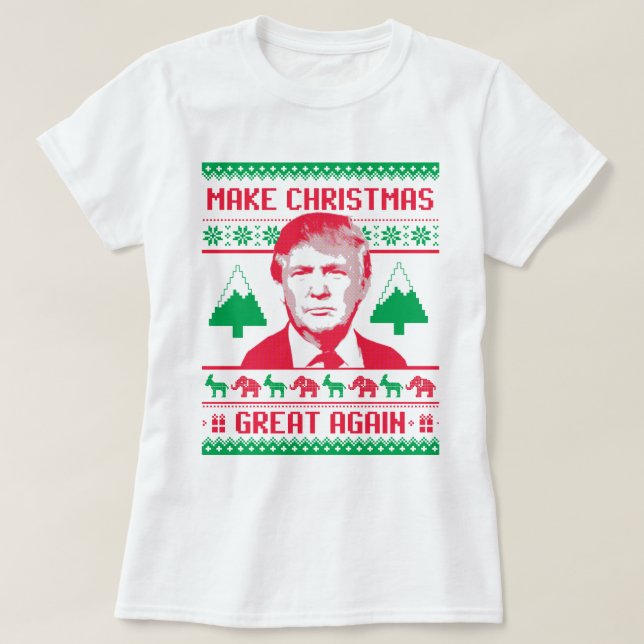 T-shirt Noël Trump - Rendre Noël meilleur (Design devant)