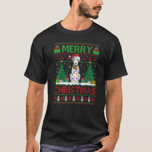 T-shirt Noël Un arbre de Noël Un Chien Dalmatien Laide Pèr