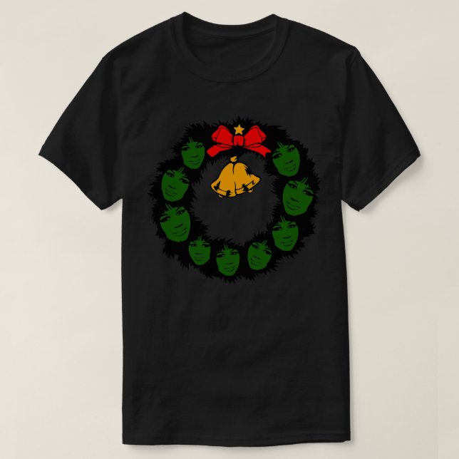 T-shirt Noël Une couronne Un Franklin (Design devant)