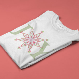T-shirt Noël Vacances mignonne Joie Whimsical Snowflake