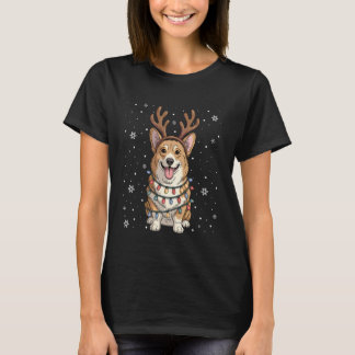 T-shirt Noël Vacances Santa Welsh Corgi Chien Noël Fêtes