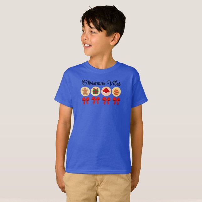 T-shirt Noël Vibes enfants (Devant entier)