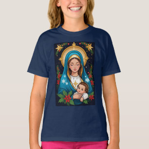 T-shirt Noël Vierge Marie catholique romain chrétien