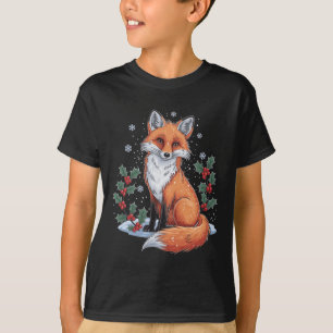 T-shirt Noël Vintage 90s Fox Woodland Animal Cottagec