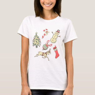 T-shirt Noël vintage de style