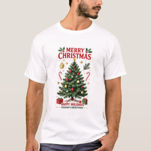 T-shirt Noël Vintage – Joyeux Noël & Bonnes Fêtes