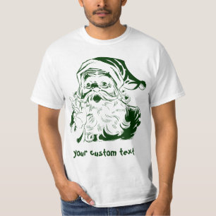 T-shirt Noël vintage, joyeux Père Noël en vert