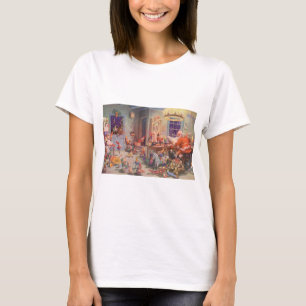 T-shirt Noël vintage, le Père Noël avec l'atelier des luti