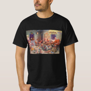 T-shirt Noël vintage, le Père Noël avec l'atelier des luti