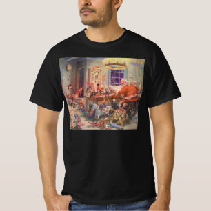 T-shirt Noël vintage, le Père Noël avec l'atelier des luti