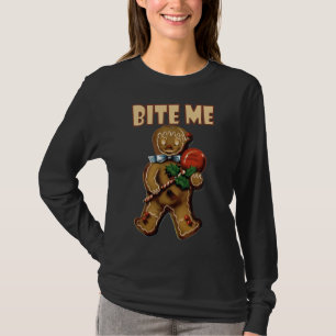T-shirt noël vintage me mordre gingembre homme