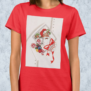 T-shirt Noël vintage, Père Noël avec Canneberges