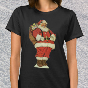 T-shirt Noël vintage, Père Noël victorien avec des jouets