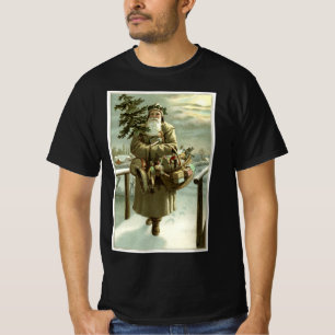 T-shirt Noël vintage, Père Noël victorien avec des jouets