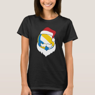 T-shirt Noël Volley-ball Santa Hat Beard Noël Sport Bo