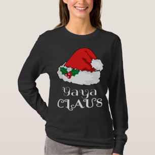 T-shirt Noël Yaya Claus Correspondant Pyjama Santa Hat X-m