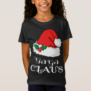 T-Shirt Noël Yaya Claus Correspondant Pyjama Santa Hat X-m