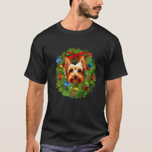 T-shirt Noël Yorkshire Terrier Chien Chien Chien Chien Chi
