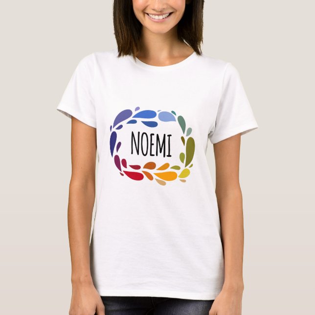 T-shirt Noemi Name Niedliches farbiges Geschenk Name Noemi (Devant)