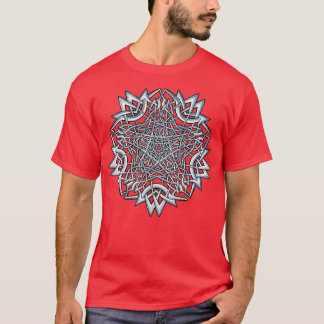 T-shirt Noeud celtique Mandala Pentagram Couleur Plan