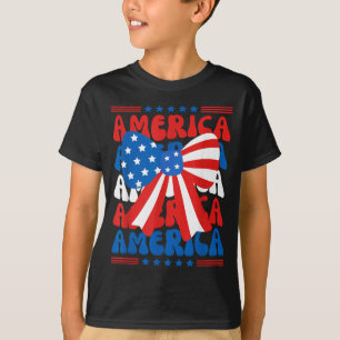 T-shirt Nœud Coquette Américain Drapeau USA Patriotique Jo