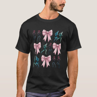 T-shirt Noeud Coquette Coureur à pied Marathon Rose Fêtes