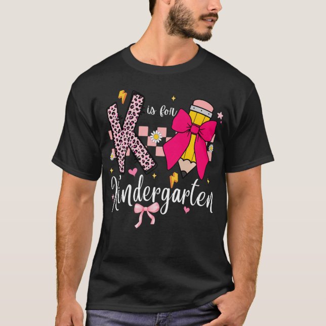 T-shirt Nœud Coquette K Pour Enseignant De Maternelle Dos (Devant)