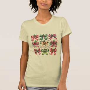 T-shirt Noeud Coquette Noël Père Noël Vintage Noël Fêtes