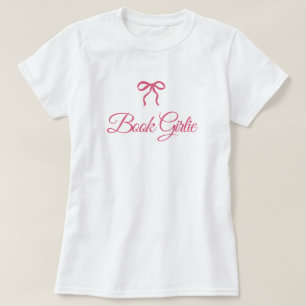 T-shirt Nœud Coquette Rose pour Amoureuses de Livres