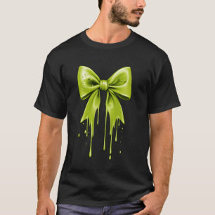 T-shirt Nœud Coquette Vert Coulant De Slime