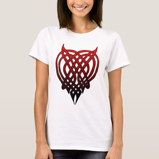T-shirt Noeud de Celtic de coeur (Devant)