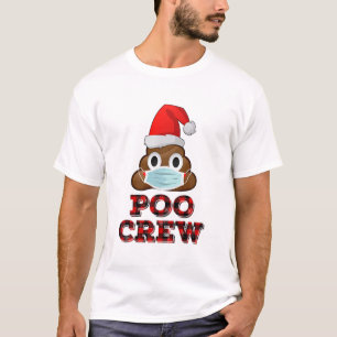 T-shirt Noeud d'équipage de la coiffure de Noël Mask Poop
