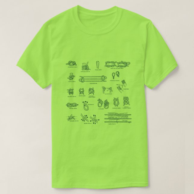 T-shirt Noeuds et épissures nautiques (Design devant)