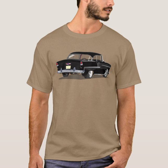 T-shirt Noir 1955 de chemise de Shoebox (Devant)