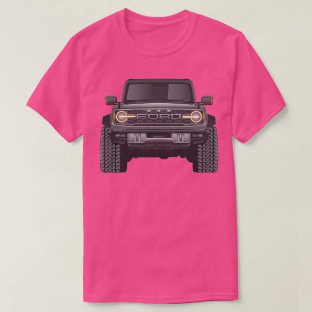 T-SHIRT NOIR 2022 BRONCO RAPTOR (Design devant)