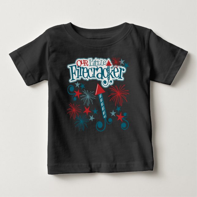 T-shirt noir 4 juillet Toddler (Devant)